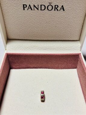 Pandora Red Crystal Spacer Charm